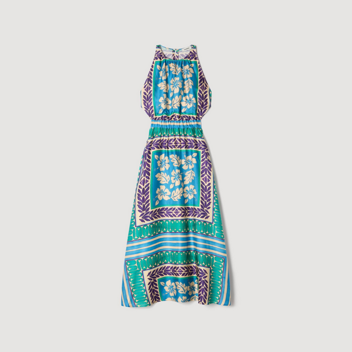 Vestido largo estampado floral