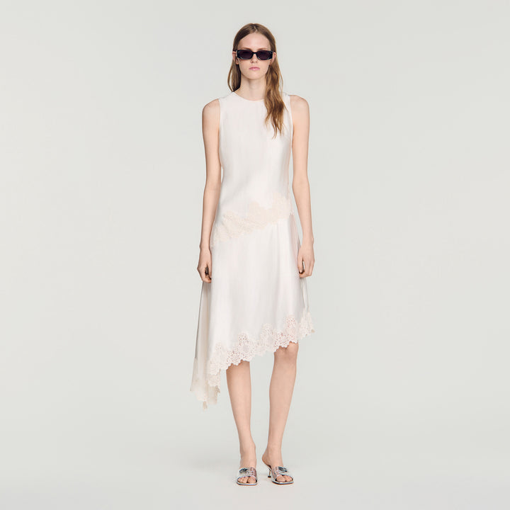 Vestido asimétrico satinado
