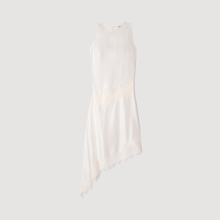 Vestido asimétrico satinado