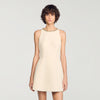 Vestido corto con cuello joya