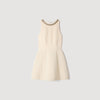 Vestido corto con cuello joya