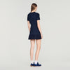 Vestido corto de punto con volantes