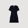 Vestido corto de punto con volantes