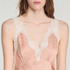 Vestido lencero con strass