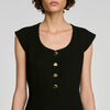 Vestido corto abotonado