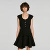 Vestido corto abotonado