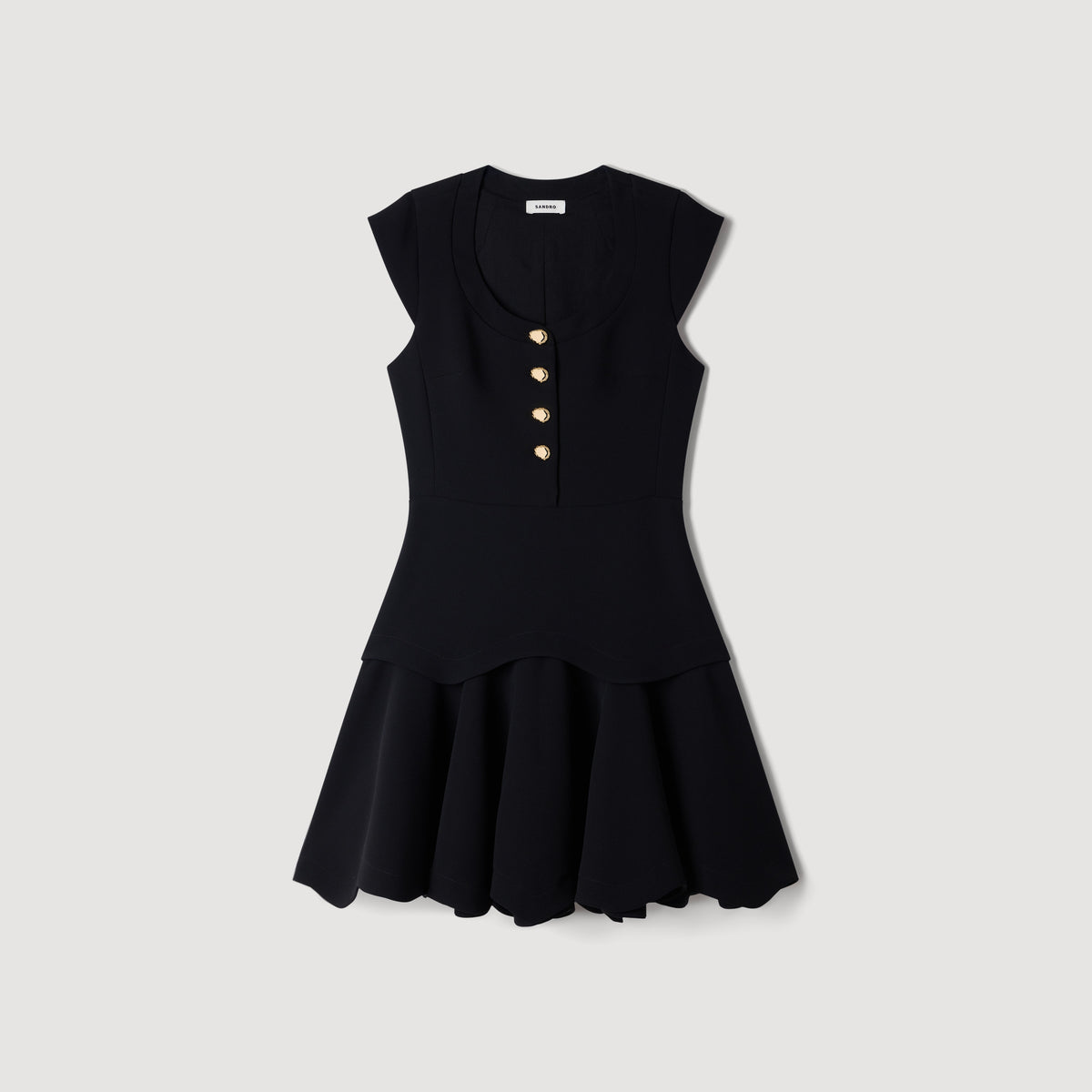 Vestido corto abotonado