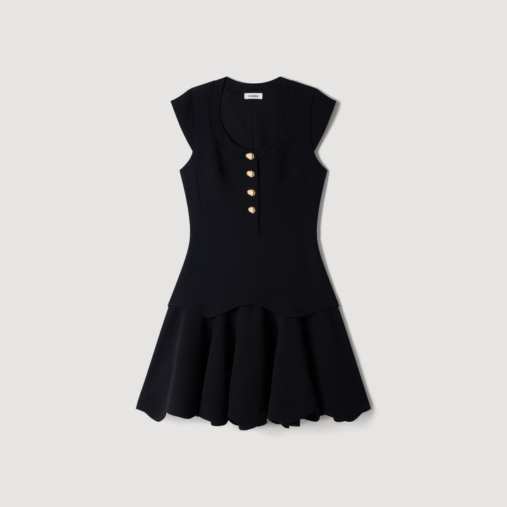 Vestido corto abotonado