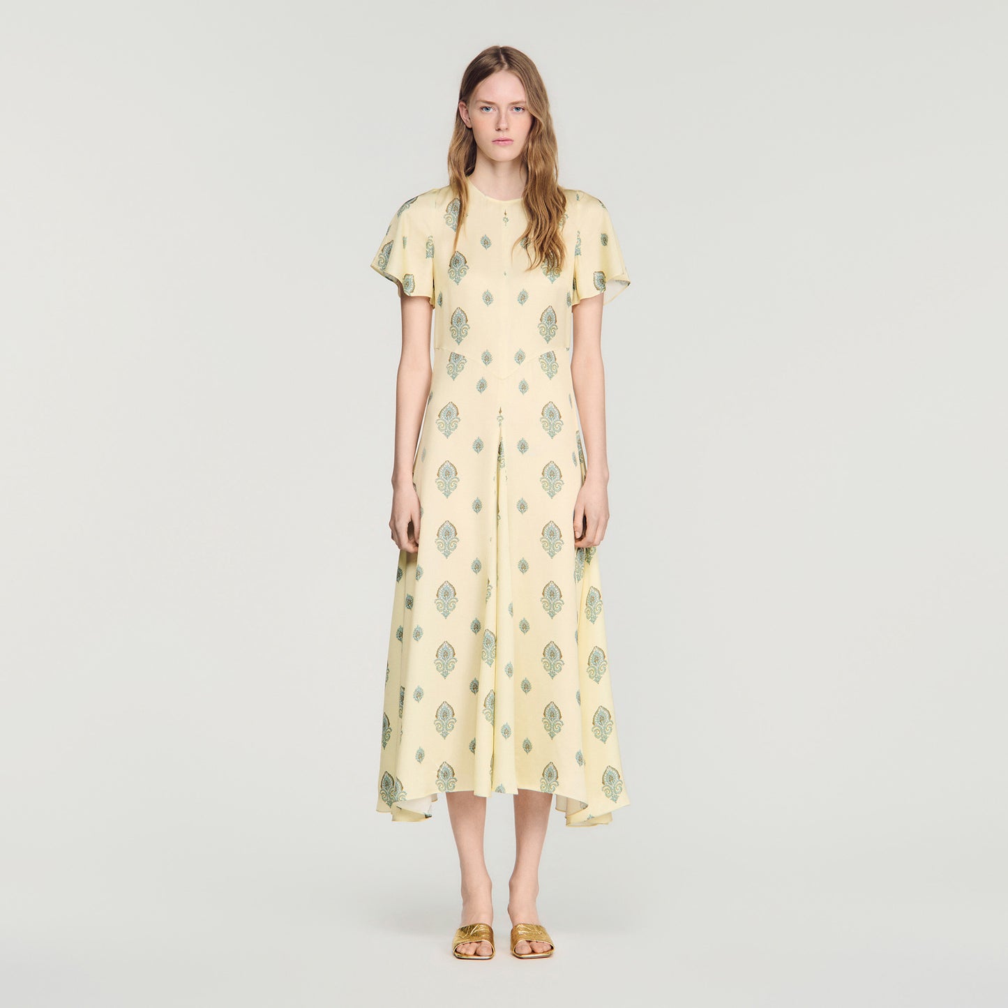 Vestido largo estampado Paisley