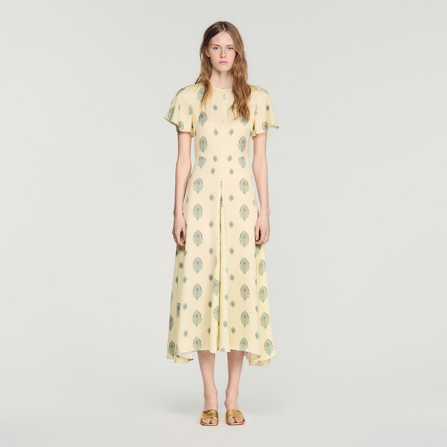 Vestido largo estampado Paisley