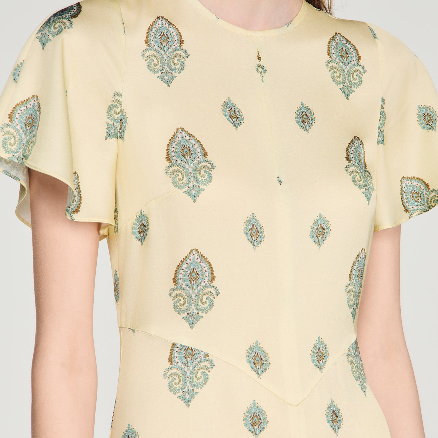 Vestido largo estampado Paisley
