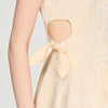 Vestido corto de jacquard floral