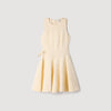 Vestido corto de jacquard floral