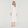Vestido largo de punto con strass