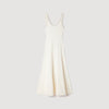 Vestido largo de punto con strass