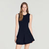 Vestido corto de punto con volantes