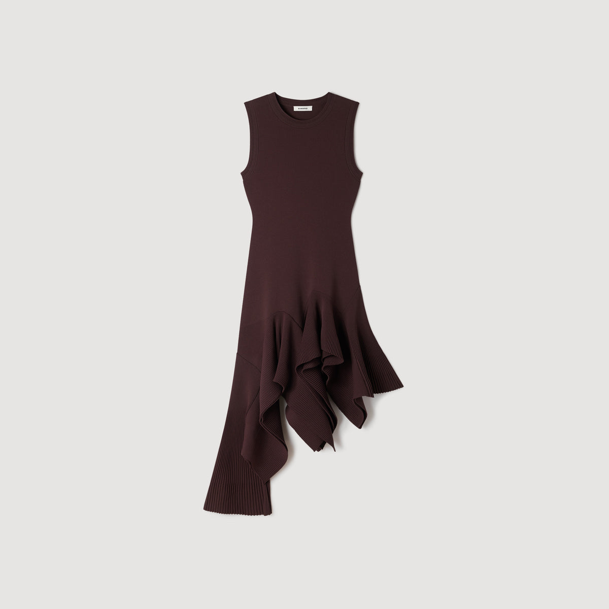 Vestido de punto asimétrico
