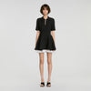 Vestido corto skater en contraste