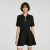Vestido corto skater en contraste
