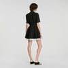 Vestido corto skater en contraste