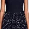 Vestido corto de punto con perlas