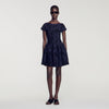 Vestido de punto jacquard floral