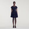 Vestido de punto jacquard floral