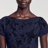 Vestido de punto jacquard floral