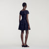 Vestido de punto jacquard floral