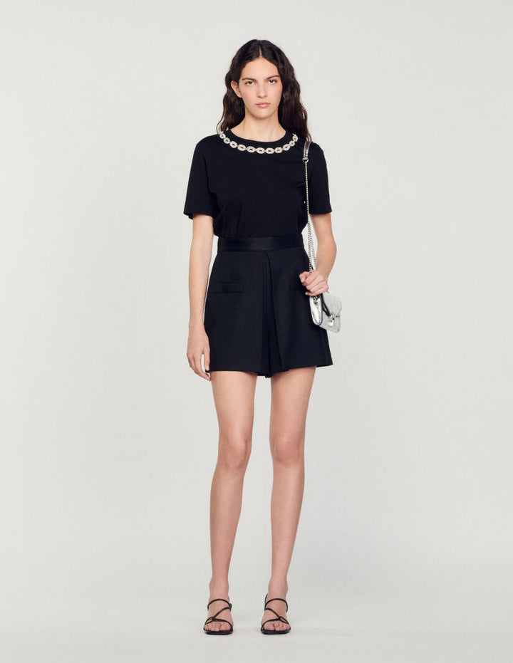 Short de talle alto con botones