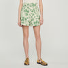 Short ancho con estampado de palmeras