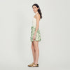 Short ancho con estampado de palmeras