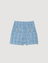Pantalón corto de tweed