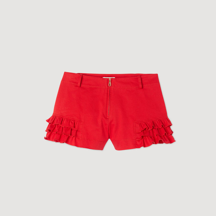 Pantalón corto con volantes