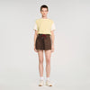 Falda pantalón con pliegue