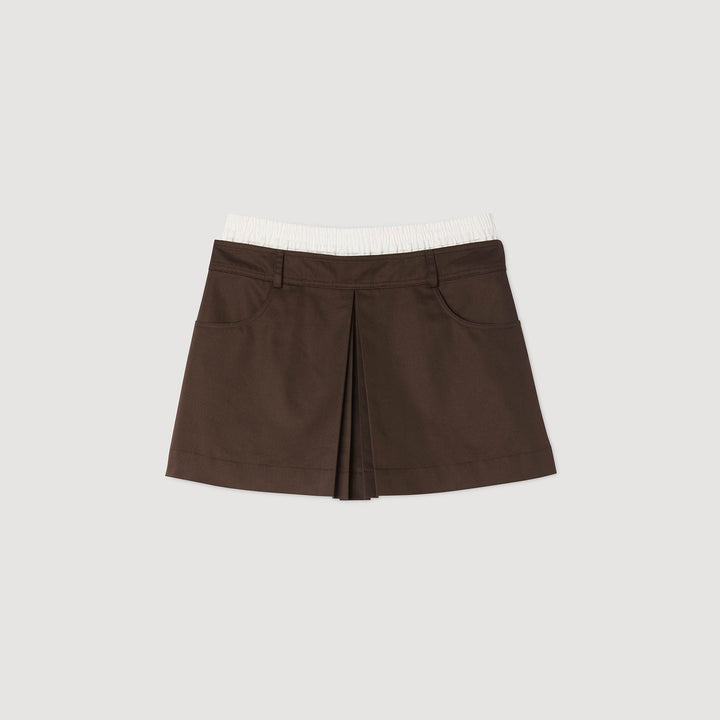 Falda pantalón con pliegue