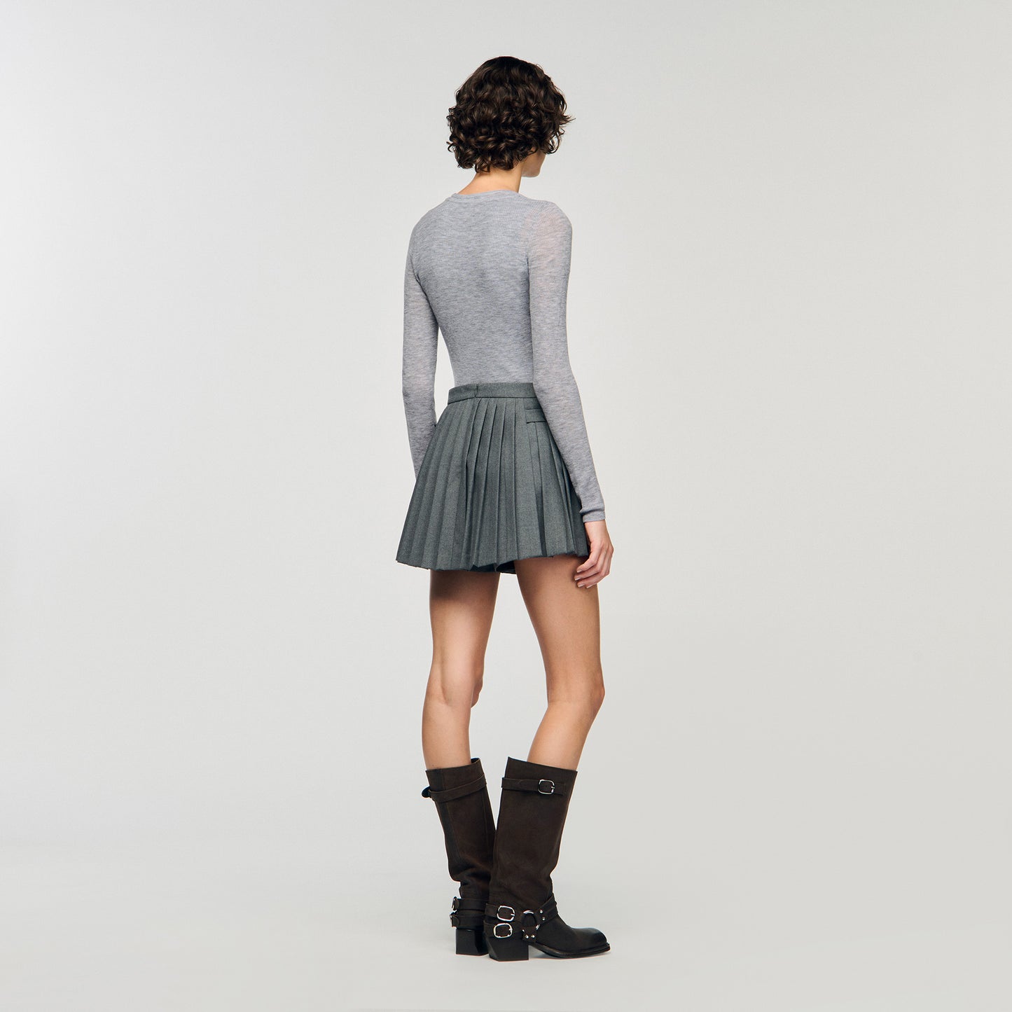 Falda pantalón con pliegues