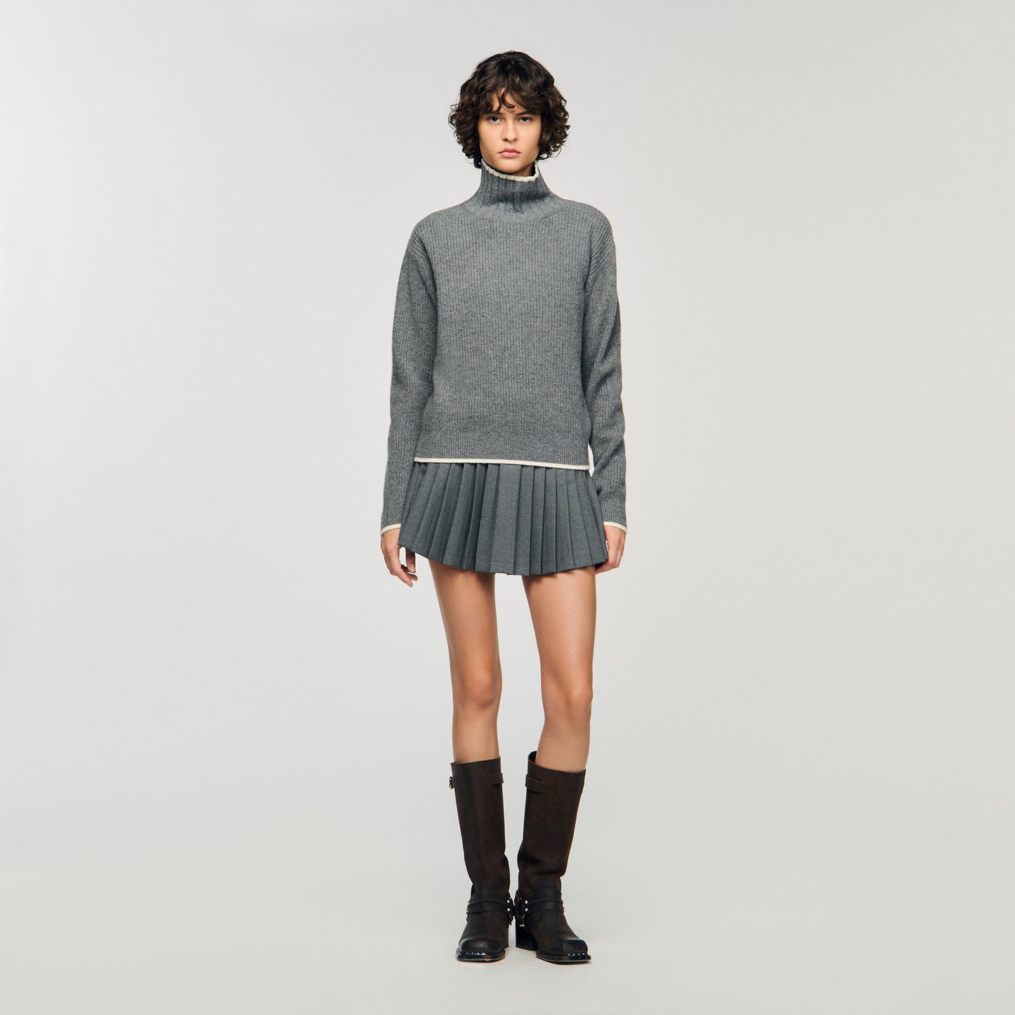 Falda pantalón con pliegues