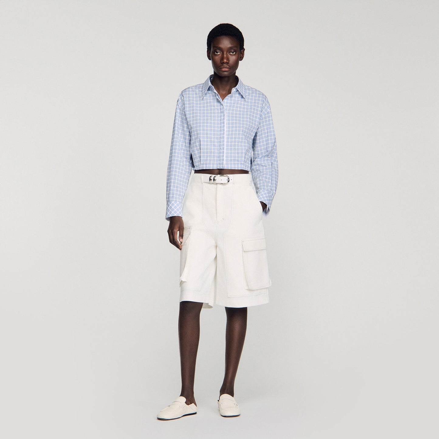 Bermudas anchas de algodón