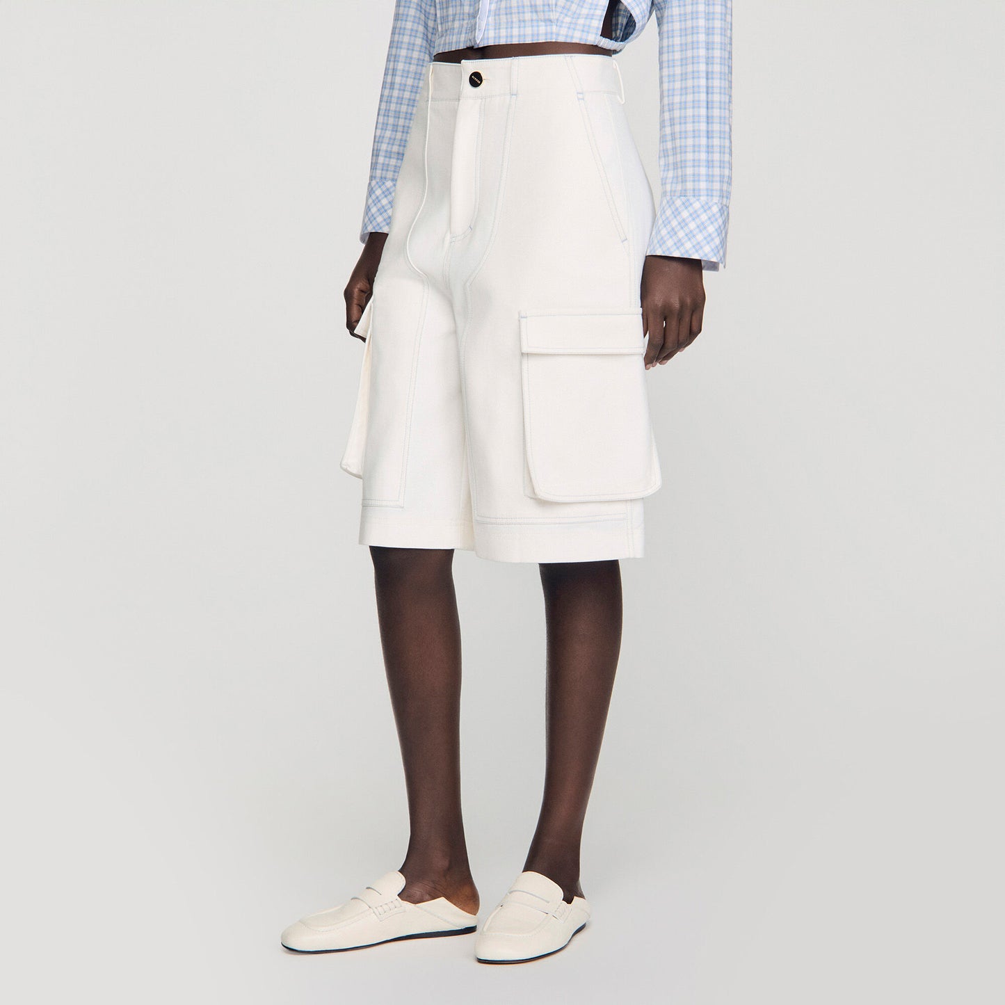 Bermudas anchas de algodón