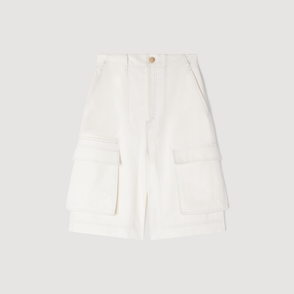 Bermudas anchas de algodón