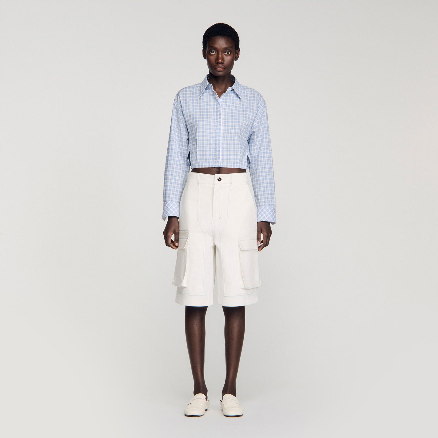 Bermudas anchas de algodón