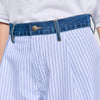 Short de rayas con detalles denim