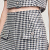 Short tweed lentejuelas pata gallo