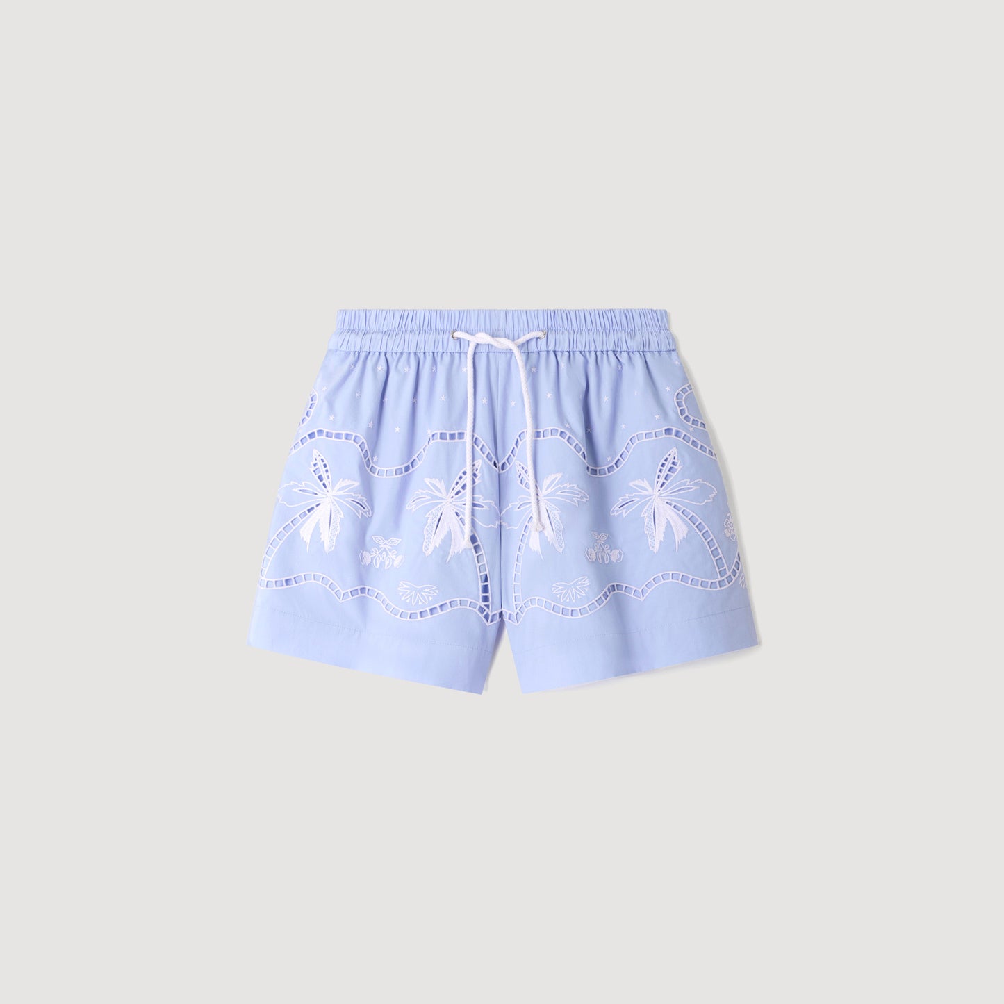 Short bordado de algodón