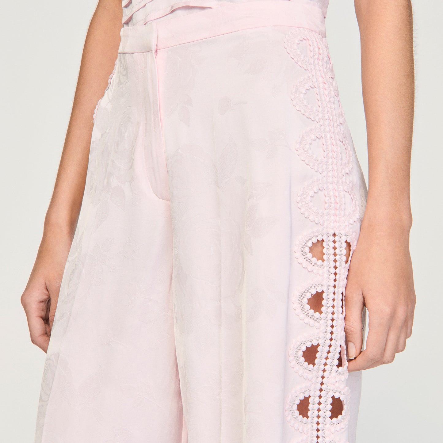 Bermudas de jacquard de flores