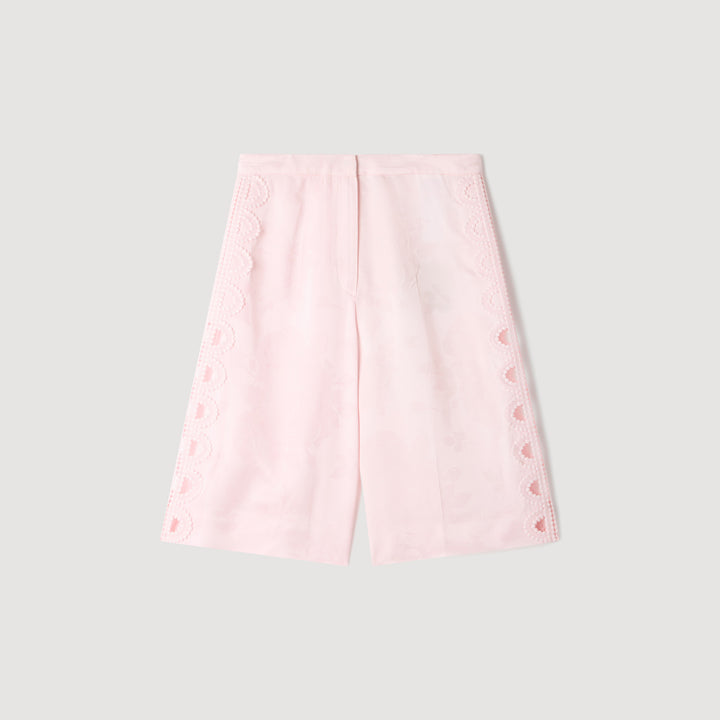 Bermudas de jacquard de flores