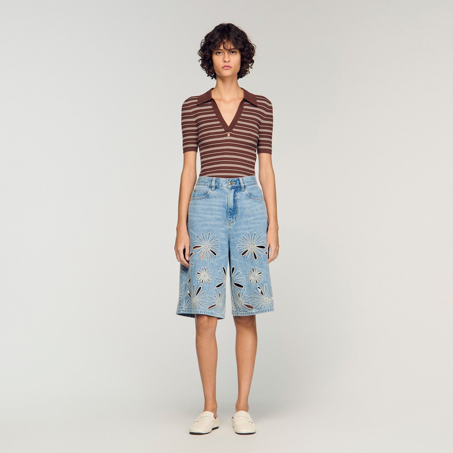Bermudas bordadas
