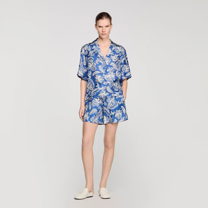 Short corto estampado floral