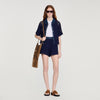 Short de talle alto de ganchillo